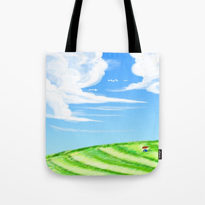 Blue Fields and Blue Sky Tote Bag