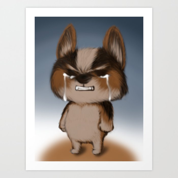 Angry Dog Can't Stop Raging Art Print