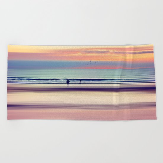 Pastel Horizons Beach Towel