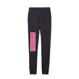 Pink Dripping Smiley Kids Joggers