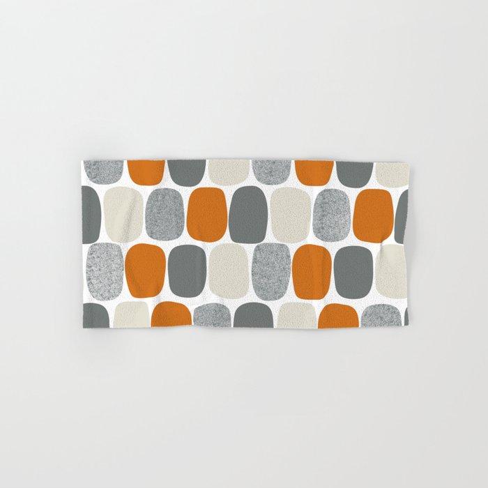 Wonky Ovals in Orange Hand & Bath Towel