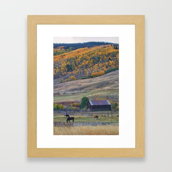 Colorado Horse Ranch Framed Art Print