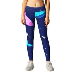 Mysterious Space And Space Objects Pattern Leggings