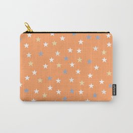 Peach Pastel Background With Stars Carry-All Pouch