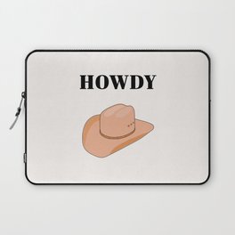 Howdy - Cowboy Hat Neutral Beige Laptop Sleeve