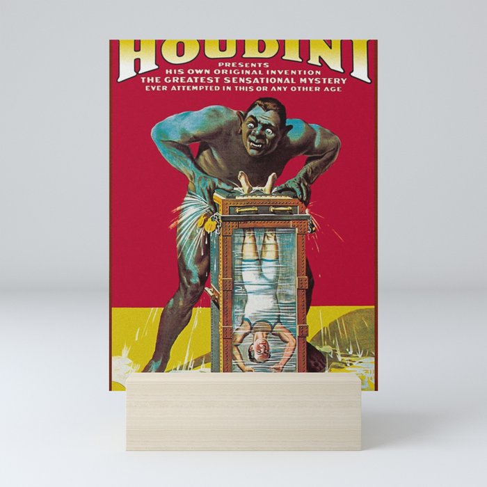 Vintage Houdini Magic poster Mini Art Print