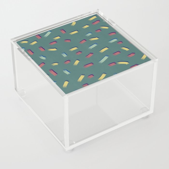 Color confetti pattern 2 Acrylic Box