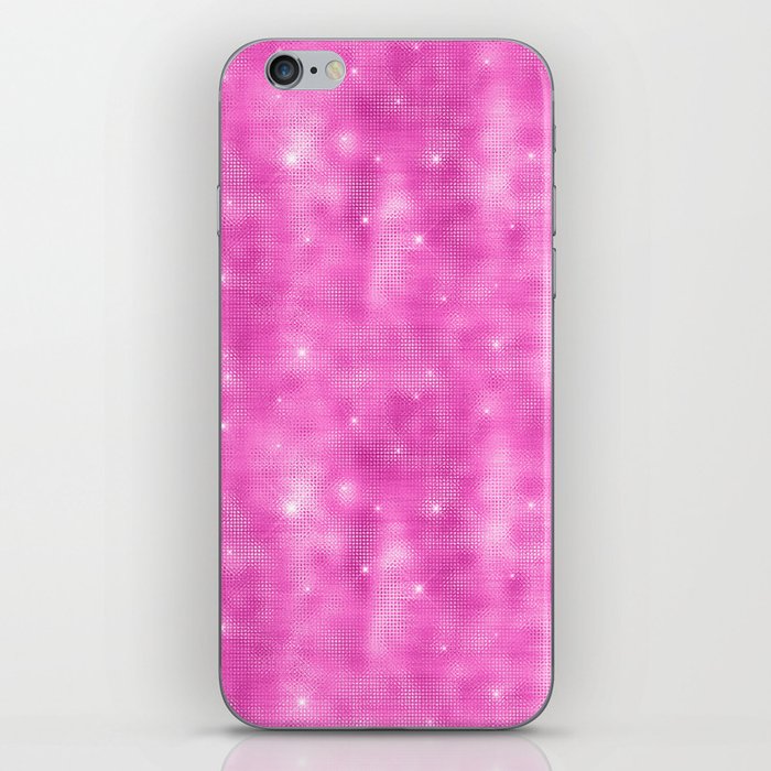 Glam Hot Pink Diamond Shimmer Glitter iPhone Skin
