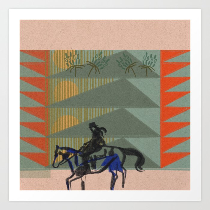 Vaquera/Cowgirl Sunset Art Print