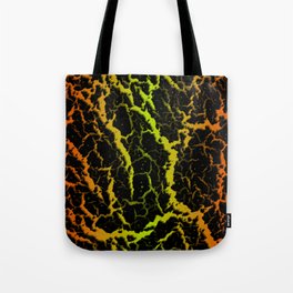 Cracked Space Lava - Orange/Lime Tote Bag