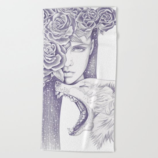 Night Of The Wolf Beach Towel