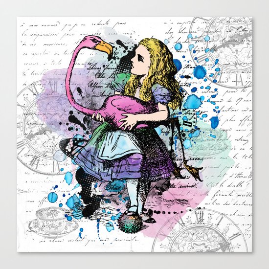 Alice in Wonderland collage Canvas Print
