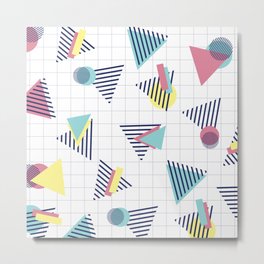 Triangle 90s Metal Print | Colorful, Triangle, Throwback, Graphicdesign, Digital, Art, 90Sdesign, Retro, Geometric, Pop Art 