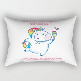 To be... an unicorn Rectangular Pillow
