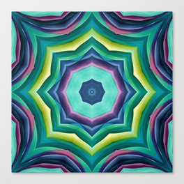 Dreamy Cool Eclectic Kaleidoscope Canvas Print