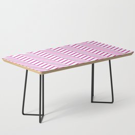 magneta pink zig zag lines Coffee Table