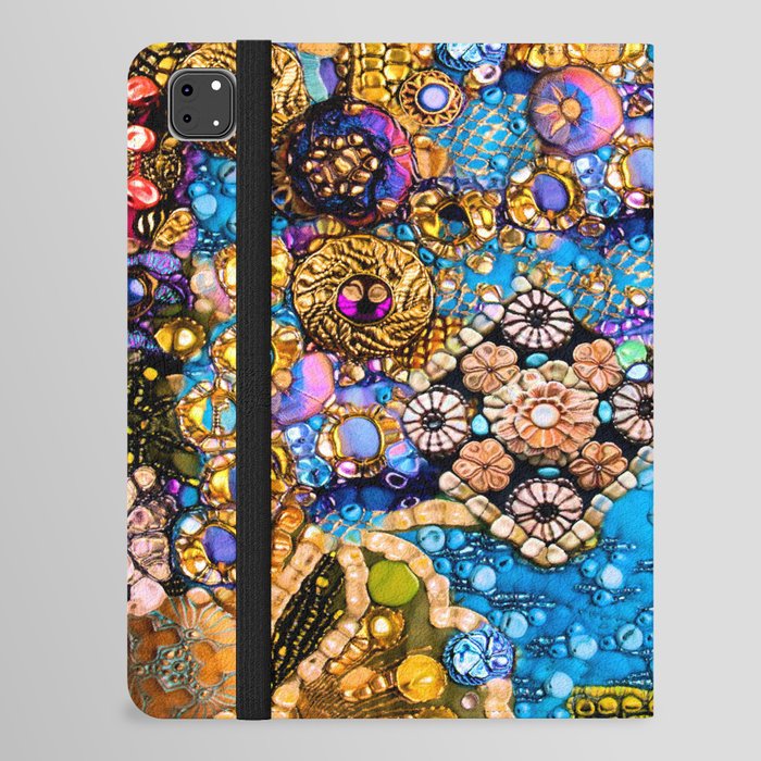 Gold, Glitter, Gems and Sparkles iPad Folio Case