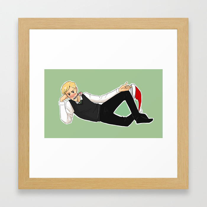 Draco Malfoy Christmas Framed Art Print By Linneart Society6
