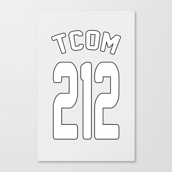 TCOM 212 AREA CODE JERSEY Canvas Print