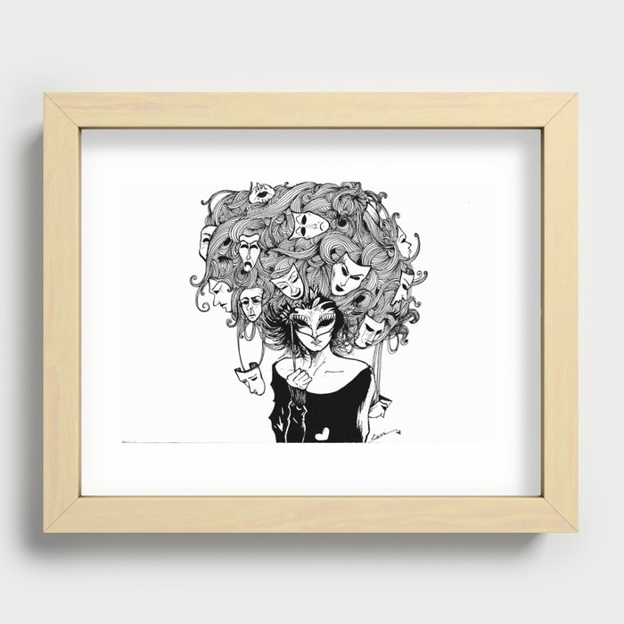 I think people make their own faces, as they grow Recessed Framed Print
