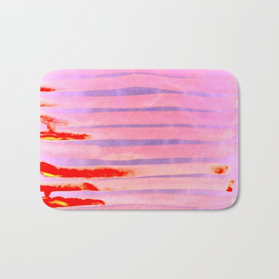 Pink Lava Lines Bath Mat