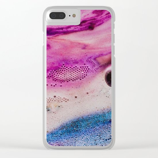 PINK AND BLUE GRADIENTS MIXING Clear iPhone Case