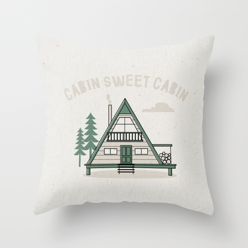 Cabin Sweet Cabin Throw Pillow By Jackofclubs Society6