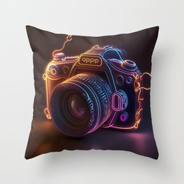 Neon Vision -  Beautiful Camera Throw Pillow