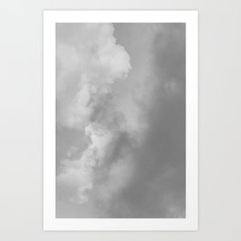 Sky - Clouds Black and White Art Print