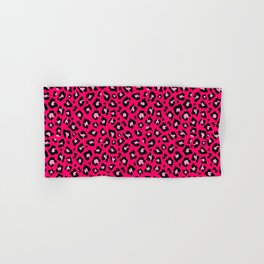 Pink Punk Leopard Print Hand & Bath Towel