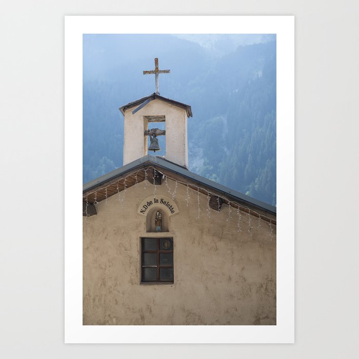 Small chapel in Champagny en Vanoise - summer in the french alps - travel photography Art Print