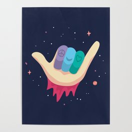 Hang Loose and Reach for the Stars Poster