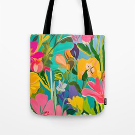 Living in Hawai Abstract Florals Tote Bag