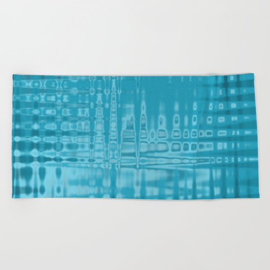 ABSTRACT MADNESS IN BLUE Beach Towel