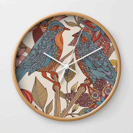 Lovebirds Wall Clock