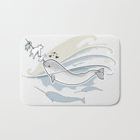 The Friendly Narwhal Bath Mat