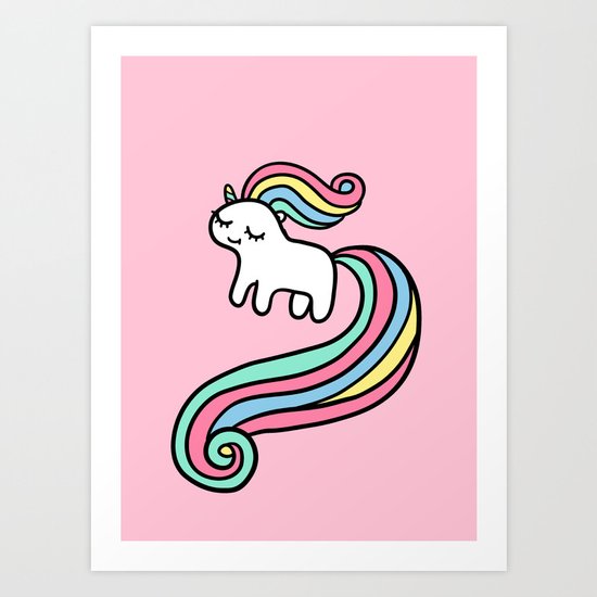 Cute Unicorn Art Print