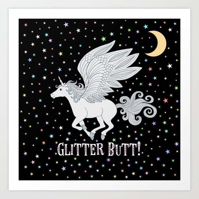Glitter Butt! Art Print