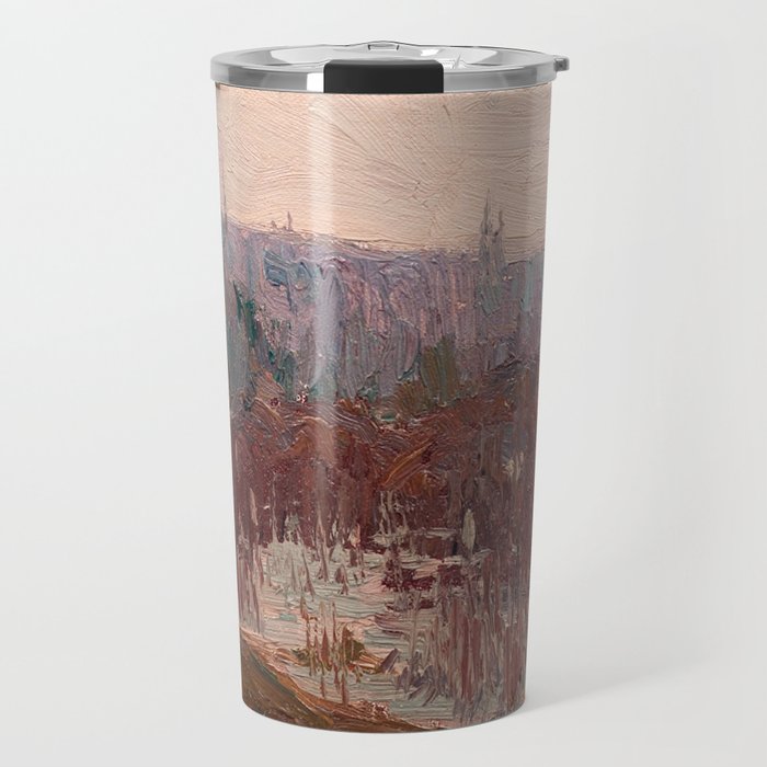 Tom Thomson - Cat-Tails, Canoe Lake - Canada, Canadian Oil Painting - Group of Seven Travel Mug