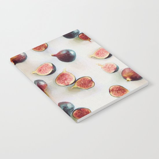 Fresh Figs on Linen Notebook