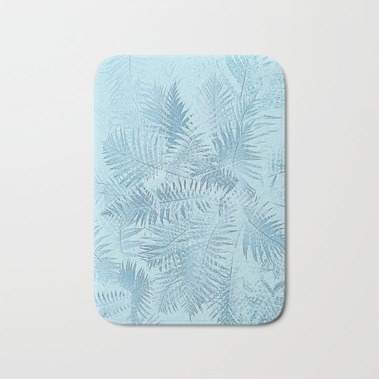 Abstract Tropical leaves Bath Mat