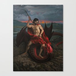 But for us fights the Valiant One Canvas Print