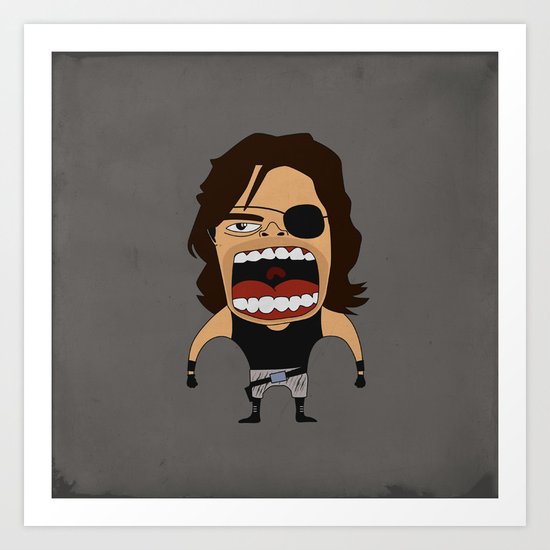 Screaming Snake Plissken Art Print