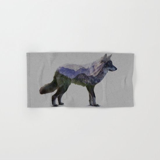 The Rocky Mountain Gray Wolf Hand & Bath Towel