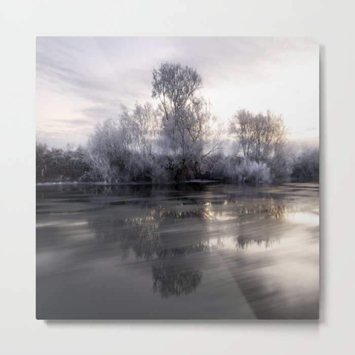 Frozen River Wye Metal Print