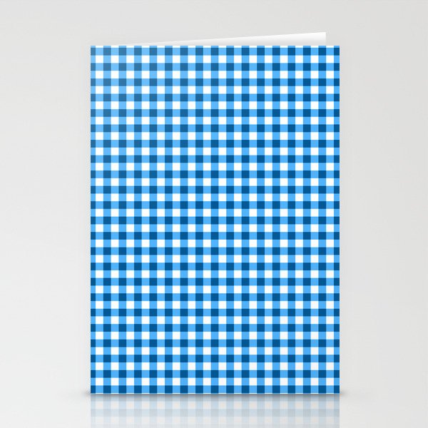 Blue Gingham - 06 Stationery Cards