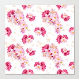 Pink and Purple Flowers Canvas Print
