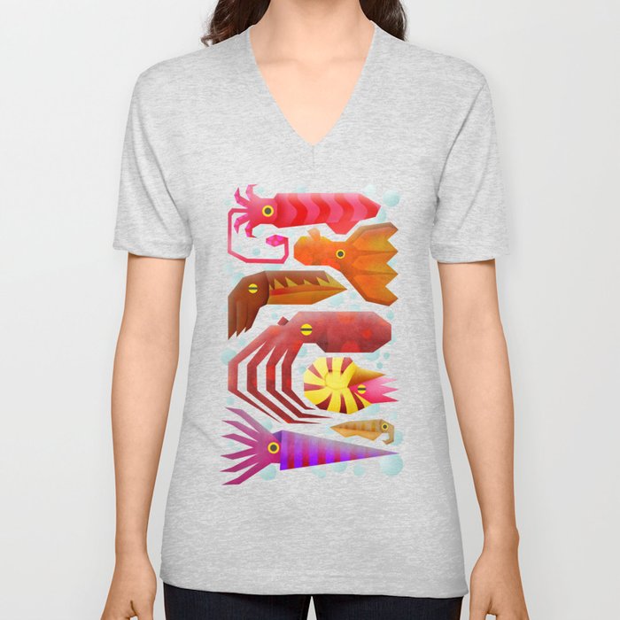 Cephalopods V Neck T Shirt
