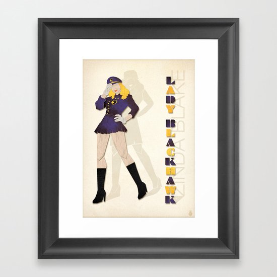 Lady Blackhawk Framed Art Print