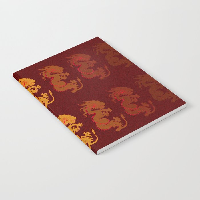 Golden Dragon Pattern Notebook